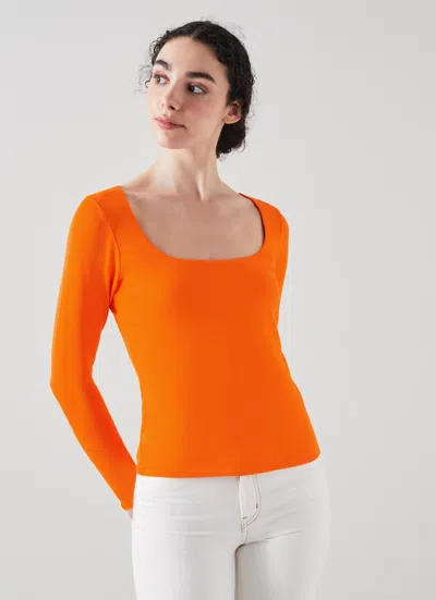 Lk Bennett May Jersey Tops In Orange