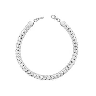 Pompeii3 Jean 8mm Anklet Silver Plated 10" Length In Metallic