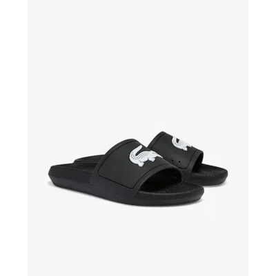 Lacoste Croco 737cfa0005-312 Sandals Women's Black Open Toe Slide Zap287 In Black