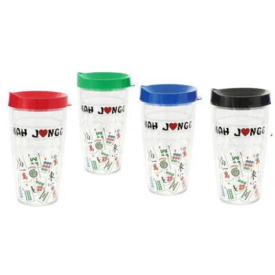 Mah Jongg Direct Mah Jongg Tumbler 16 oz Drinkware (4 Asst Tumblers) In Multi