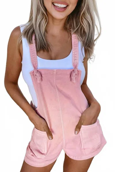 Aapparella Blush Breeze Romper In Solid Pastel Pink In Multi