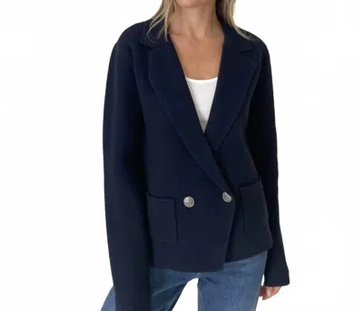 Six/fifty Women's The Heller Knit Blazer In Navy In Blue