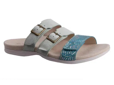 Spenco Revitalign Sandals Women's Aqua Sea Adjustable Straps Slide Gal520 In Blue