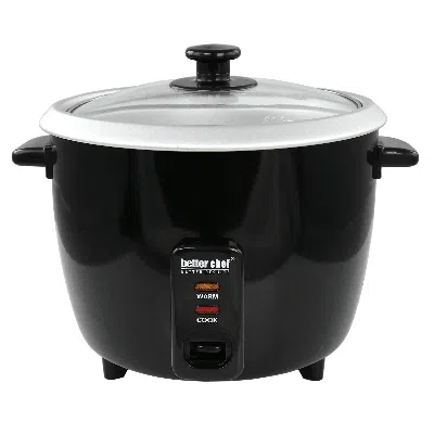 Better Chef 8-cup Black Rice Cooker With Cup & Paddle In Black