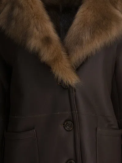 B&w Jackets & Coats In Brown