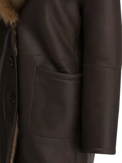 B&w Jackets & Coats In Brown