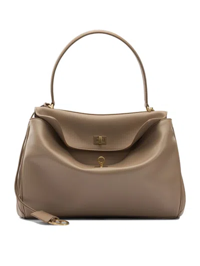 Balenciaga Medium Rodeo Calf Leather Shoulder Bag In Black