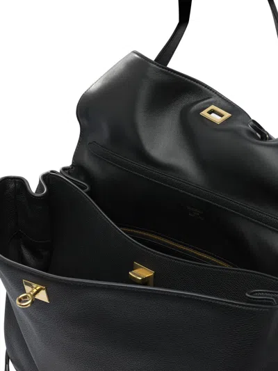 Balenciaga Rodeo Medium Smooth Leather Hand Bags In Black