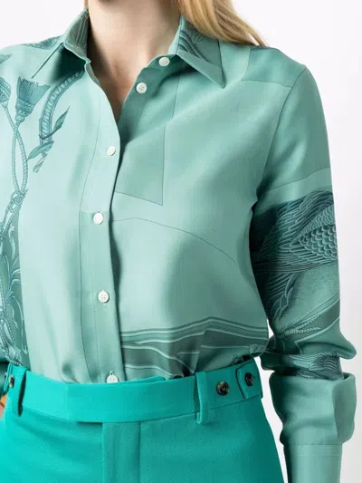 Ferragamo Long Sleeves Shirt In Green