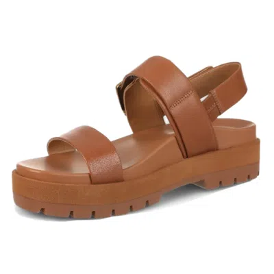 Vionic Torrance I8697l4201 Sandals Women's Tan Leather Platform Zap196 In Brown
