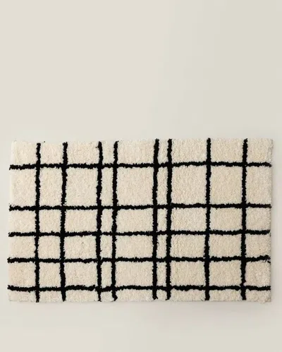 Proxxi Ultra Soft Minimalist Nordic Stripe Bath Rug, Absorbent, Anti-slippery Mat - Black In Multi