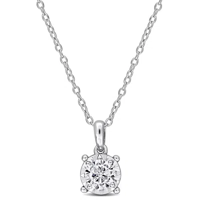 Mimi & Max Lab Grown Diamond Necklace - 1/10 To 1ct Tdw - 18in In Metallic