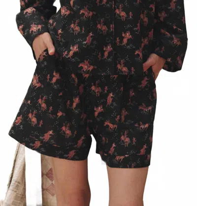 The Great The Square Pajama Short In Navy Cowboy In Multi