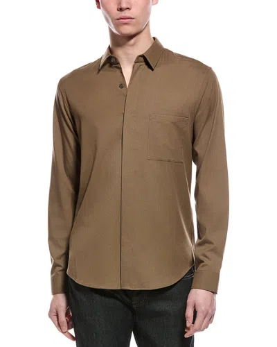 Theory Rammy Shirt In Brown
