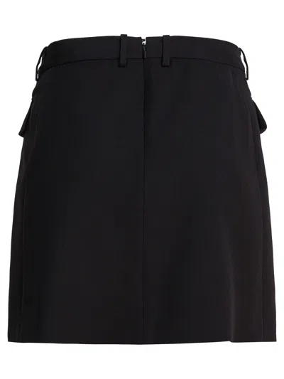 Balenciaga Viscose And Wool Twill Miniskirt