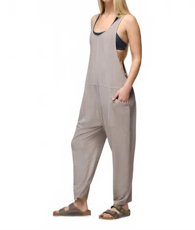 Prana Mindful Movement Jumpsuit In Almond In Gray