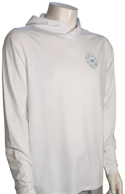 Salty Crew Watermark Hoodie Men's White Stretch Long Sleeve Pullover Red334 In White