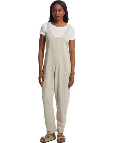 Prana Mindful Movement Jumpsuit Womens Almond Cotton Stretch Scoop Neck Red152 In Gray