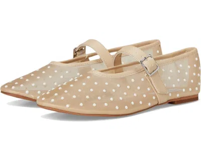 Steve Madden Dreaming Flat Women'sivory Mesh Rhinestones Mary Jane Zogg1614 In Multi