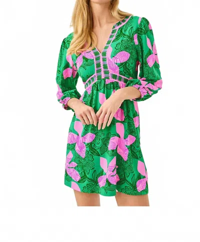 Lilly Pulitzer Wexlee Skirted Romper In Kitts Green Sunset Engineered In Green