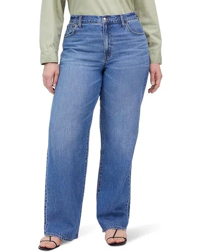 Madewell Perfect Vintage Jeans Women's Blue Denim Cotton Wide Leg Ddr557 In Blue
