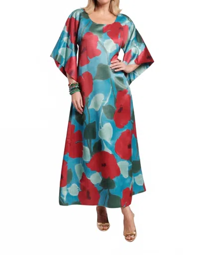 The Blue Collection Spinnaker Maxi Dress In Paradise Poppy In Blue