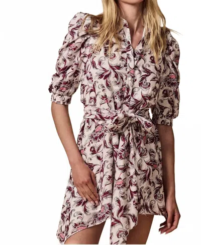 The Shirt Freda Dress In White Mix In Multi
