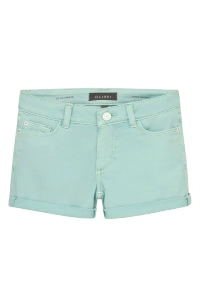 Dl1961 Piper/g Shorts Women's Sea Surf Denim Cotton Cuffed Boyfriend Jdm1223 In Blue