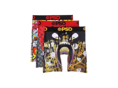 Psd Warface Money Hungry Underwear Men's Multi Boxer Briefs 3-pack Ddr002 In Multi