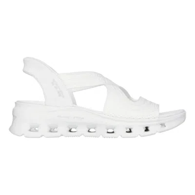 Skechers Glide-step - Everyday Glide Sandals Women's Us White Slingback Gal743 In White
