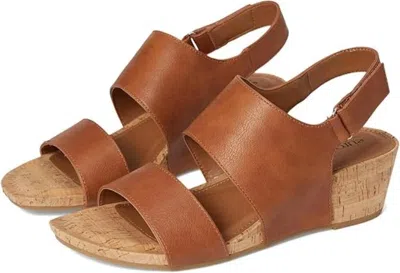 Eurosoft By Sofft Reba Sandals Women's Brown Faux Leather Wedge Heel Gal705 In Brown