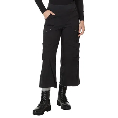 Xcvi Faulkner Pants Women's Black Wide Leg Elastic Waist Cropped Red173 In Black