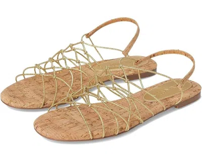 Steve Madden Libra Libr02s1 Flat Womens Gold Slip On Strappy Sandals Zap585 In Gold