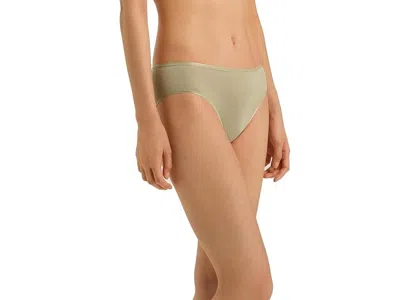 Hanro Seamless Hi-cut Full Brief Moss Women's Cotton Stretch Buu832 In Gray