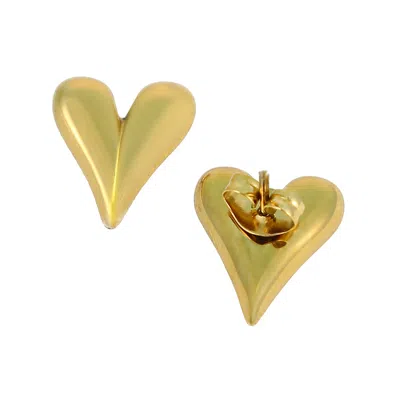 Sohi Women's The Danity-amore Stud Earrings - California Gold In Brown