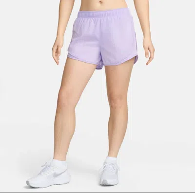 Nike Tempo Shorts Women's Purple Dri-fit Brief-lined Drawstring Waist Srt612 In Purple