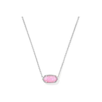 Kendra Scott Elisa Silver Short Pendant Necklace In Brown