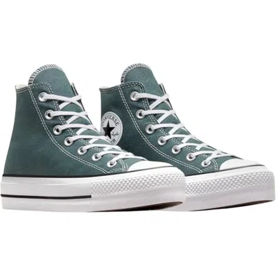 Converse Chuck Taylor All Star Lift A12596f Womens Green Platform Shoes Zogg1493 In Green