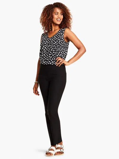 Nic + Zoe Nic+zoe Wonderstretch Pants Women's Black Onyx Stretch Straight Leg Erk704 In Black