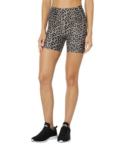 Year Of Ours Bandana Shorts Women's Gray Leopard Elastic Waist Jdm1075 In Gray