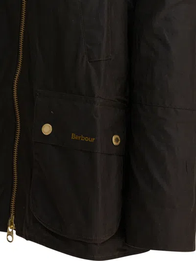 Barbour Long Sleeve Wax Jacket And Pockets In Multi
