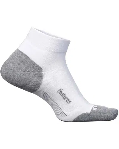 Feetures ! Elite Max Ec3021584 Unisex White Cushion Low Cut Socks Buu1067 In White
