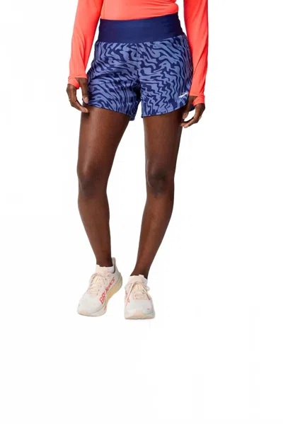 Brooks Chaser Short In Midnight Speedscape In Blue