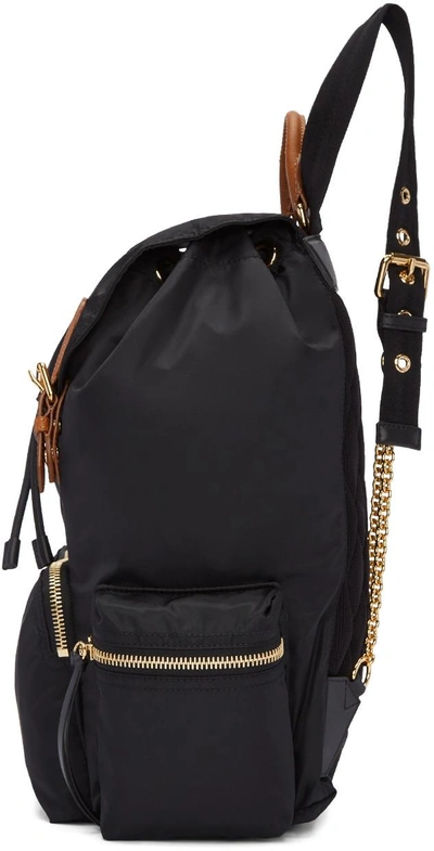 Shop Burberry Black Nylon Backpack