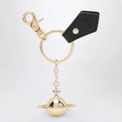 Vivienne Westwood Gold Metal 3d Orb Keyring In Gold