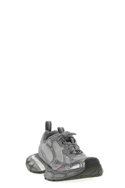 Balenciaga Men Grey Mesh And Polyurethane 3xl Sneakers In Animal Print