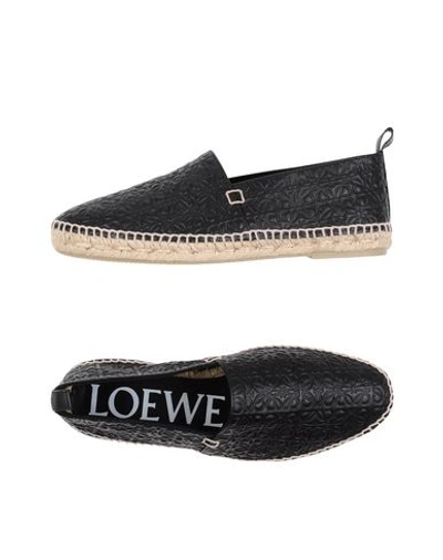 Shop Loewe Espadrilles In Black