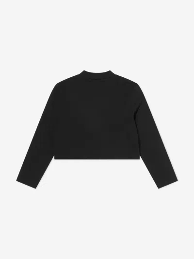 Balmain Girls Monogram Logo Top In Black