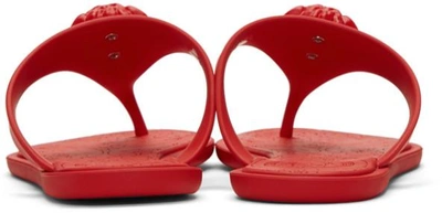 Shop Versace Red Medusa Sandals
