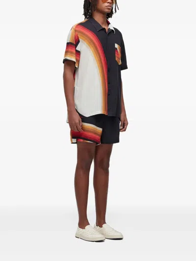 Osklen Wave-pattern Drawstring Shorts In Multi